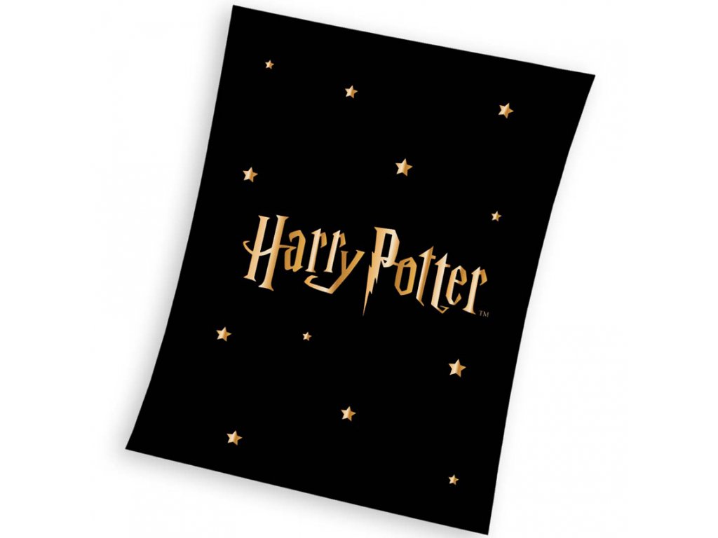 Dtsk deka Harry Potter Gold Stars 130x170 cm ern
