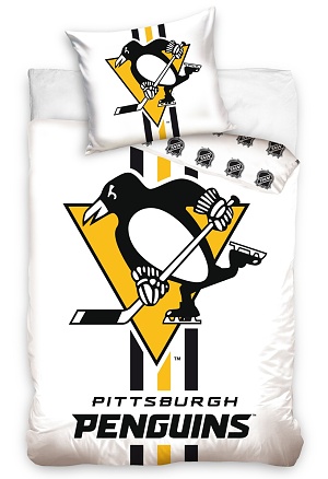 Povleen NHL Pittsburgh Penguins 70x90,140x200 cm white <br>845 K/1 ks
