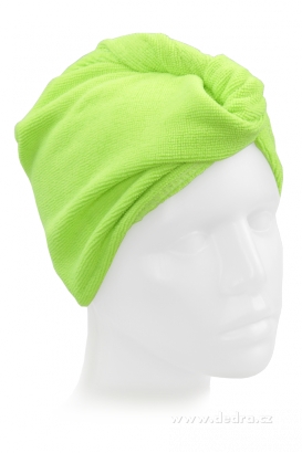 Turban na vysouen vlas  2 ks v balen - sve zelen