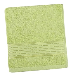 Froté ručník proužek  50x100 cm světle zelená