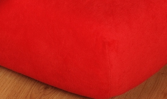 Prostěradlo froté  80x200 cm vyšší matrace červená