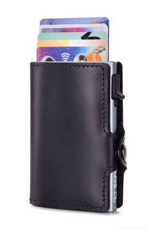 FC SAFE kožená peněženka pro ochranu platebních karet, black grey  - zobrazit detaily