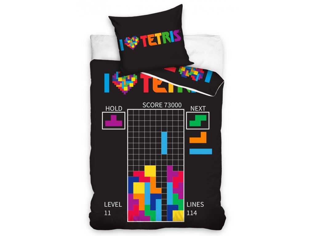 Bavlněné povlečení Tetris Level 11 140x200,70x90 cm  <br>645 Kč/1 ks