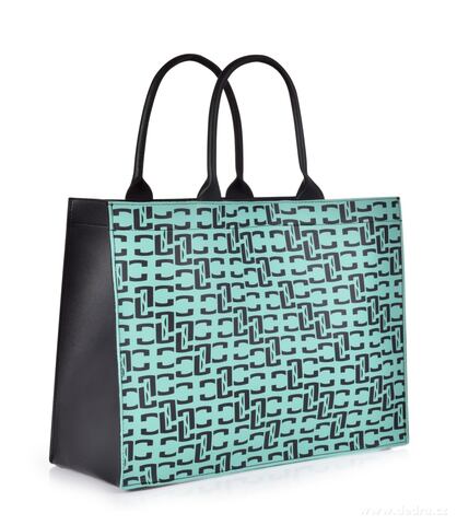 FC SHOPPER BAG elegantní taška z ekokůže, monogram FC mintová  - zobrazit detaily