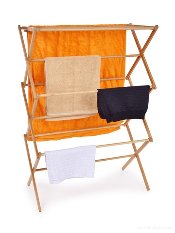 Bambusový skládací sušák na prádlo GoEco v 105 cm