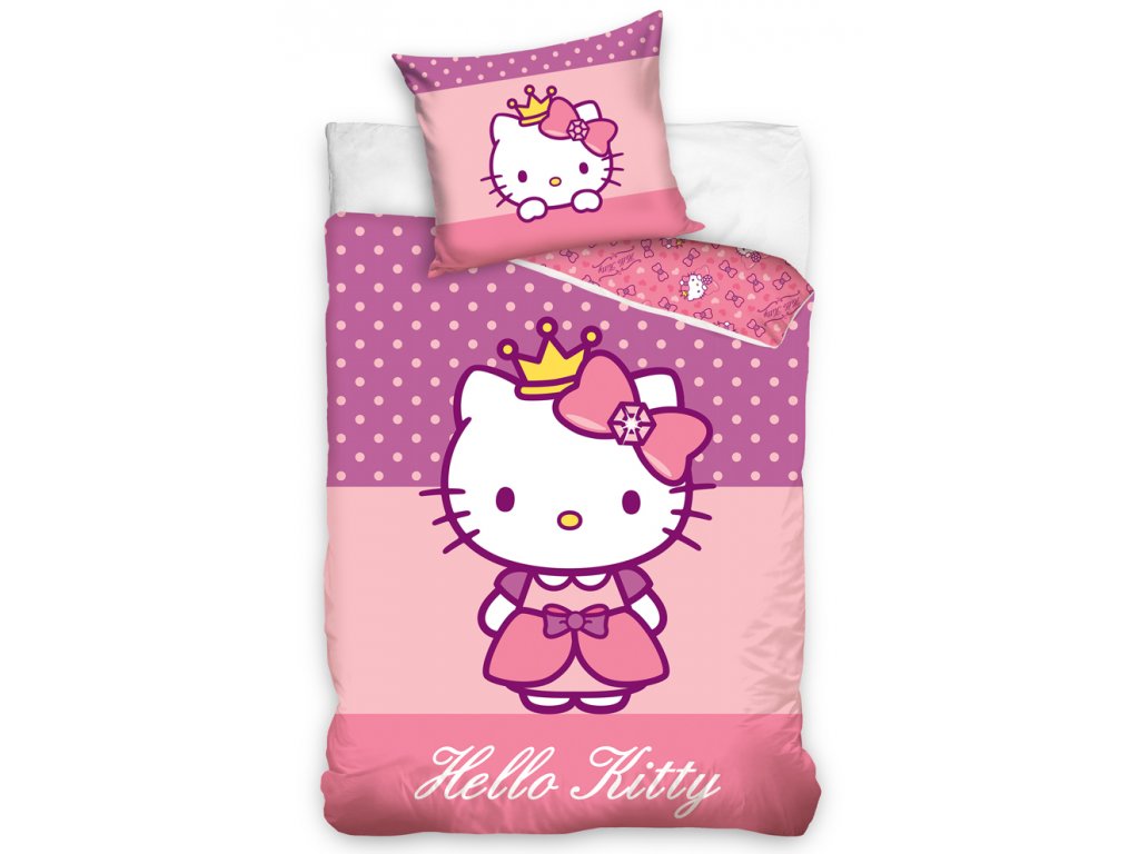 Dětské povlečení Hello Kitty Princess 70x90, 140x200 cm - zobrazit detaily