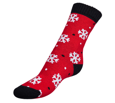 Ponožky Termo vločky červené 35-38 červená, bílá