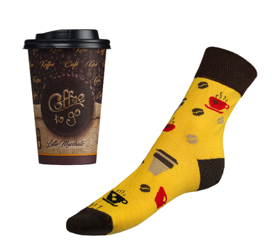 Ponožky Káva v dárkovém balení 35-38