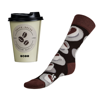 Ponožky Káva set v dárkovém balení 42-45
