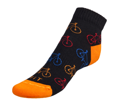 Ponožky nízké Kolo tm. 39-42 černá, oranžová