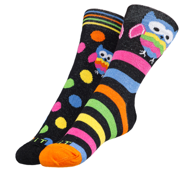 Ponožky dětské Sova 25-29 černá, růžová, modrá, zelená, žlutá <br>95 Kč/1 ks