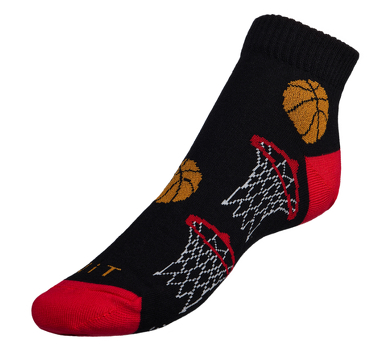 Ponožky nízké Basketbal 39-42 černá, červená