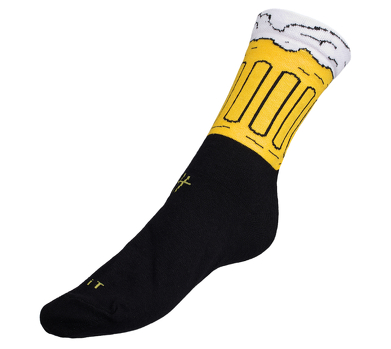 Ponožky Pivo 3 39-42 černá, žlutá