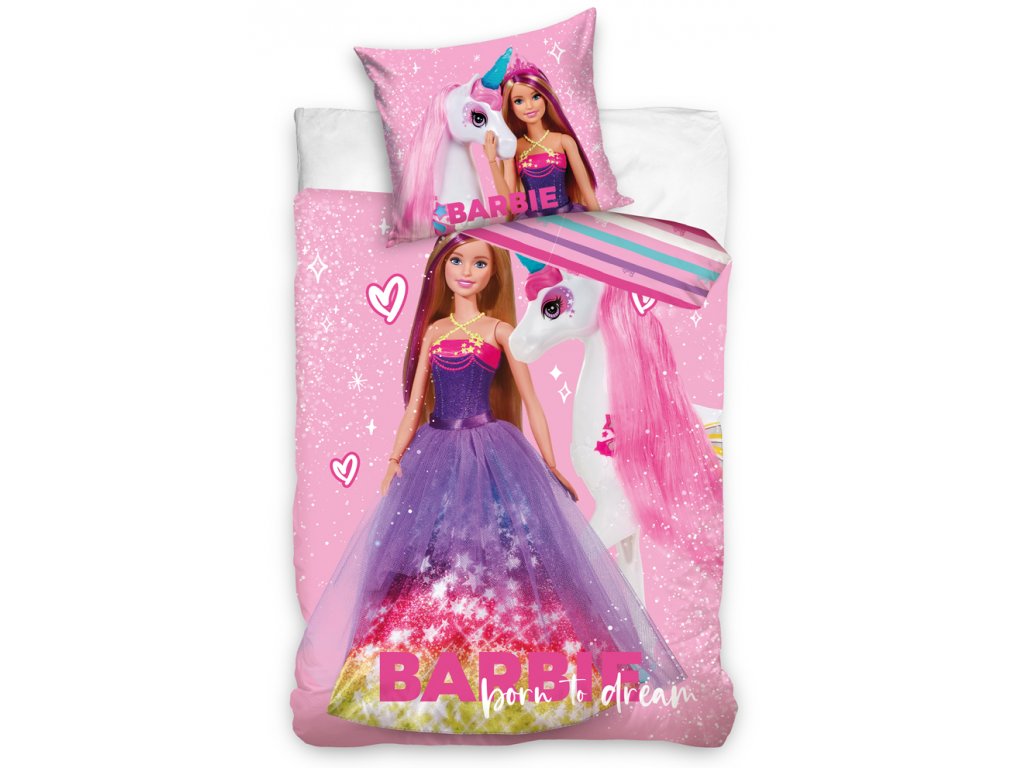 Povlečení Barbie Princezna a Jednorožec 70x90,140x200 cm