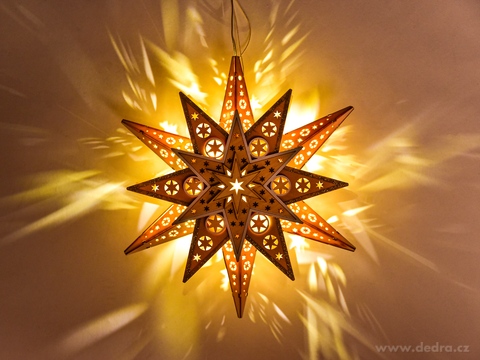 30 cm vnon svtc LED zvsn hvzda nejen do oken a vklenk  - zobrazit detaily