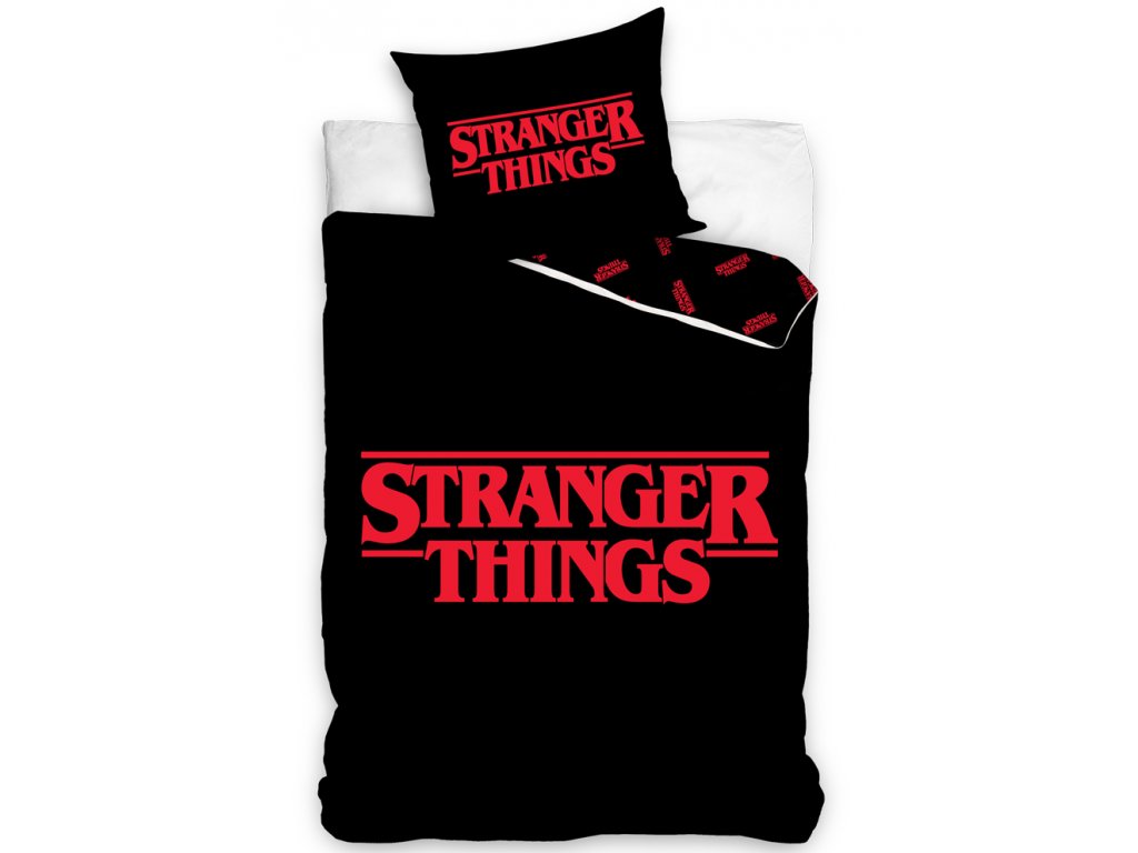 Povlečení Stranger Things Black 70x90,140x200 cm