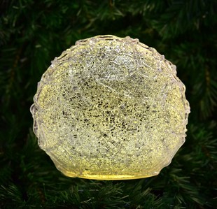 20 cm XXL svteln LED koule, s ornamenty a tpytivm finiem    