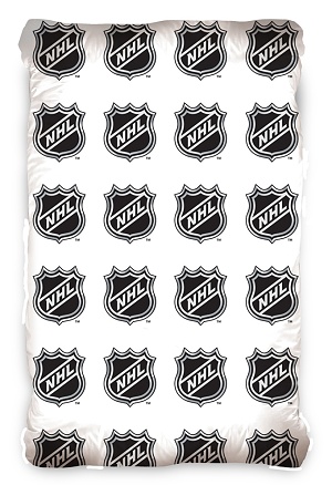 Prostěradlo NHL Logo White 90x200 cm  <br>399 Kč/1 ks