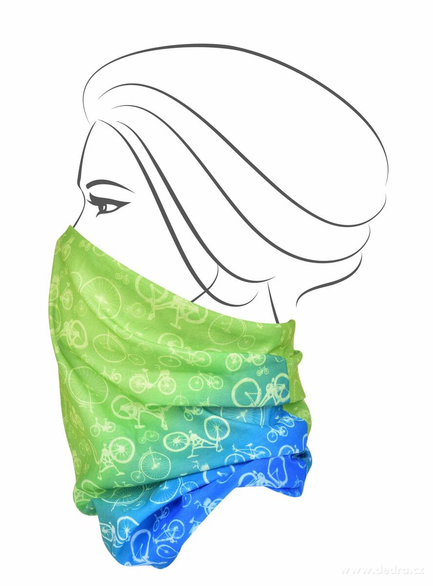 Multifunkční šátek     průměr 45 - 70 cm, délka cca 50 cm